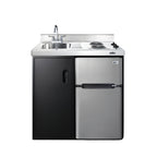Thumbnail image #1 for Summit Commercial CK36EL 36-Inch Freestanding All-in-One Kitchenette with Sink, 2-Burner Electric Cooktop, 3.2 Cu. Ft. Refrigerator-Freezer