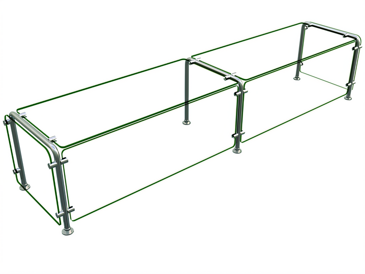 Product image #1 for Hatco Flav-R-Shield Full-Service Single-Sided Heat-Tempered Glass Food Shield, 84 x 18 x 18 Inch