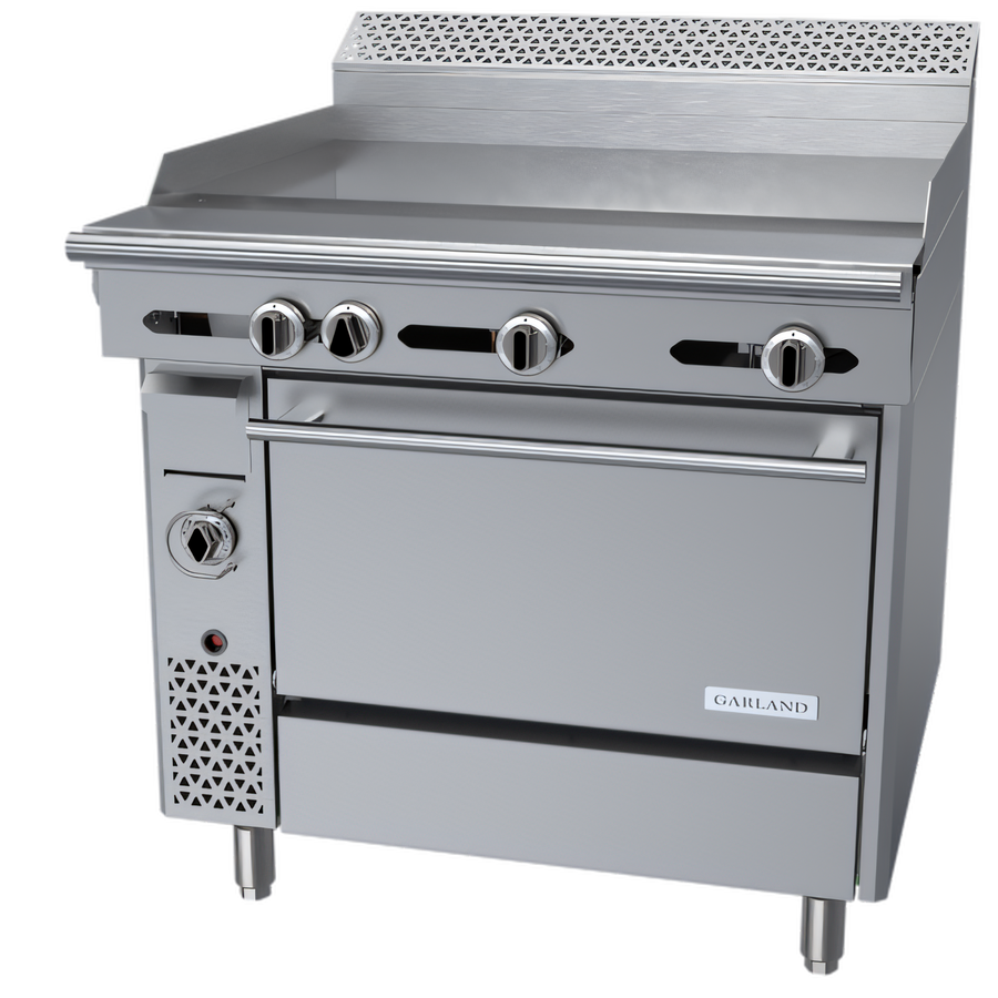 Product image #1 for Garland Cuisine 36-Inch Heavy-Duty Gas Griddle Top Range with Thermostatic Controls and Standard Oven