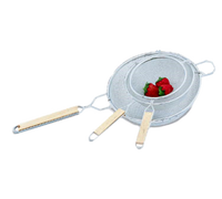 Vollrath 6-1/4 Inch Medium Mesh Wire Strainer with 6 Inch Lacquered Handle