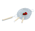 Thumbnail image #1 for Vollrath 6-1/4 Inch Medium Mesh Wire Strainer with 6 Inch Lacquered Handle