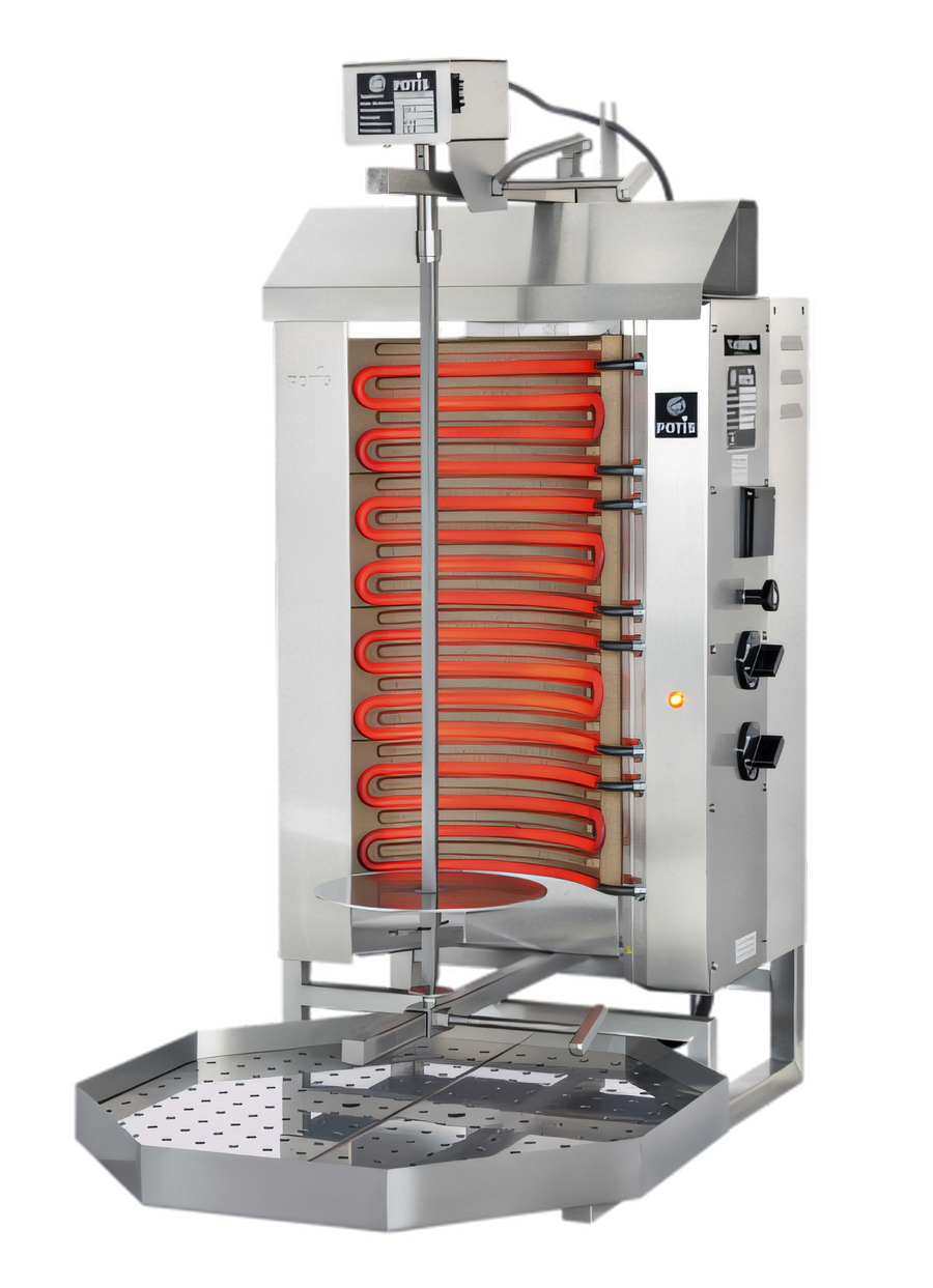 Product image #1 for Trento Potis Electric Doner Kebab Vertical Broiler, Stainless Steel, 66.13 lb Capacity, 208V