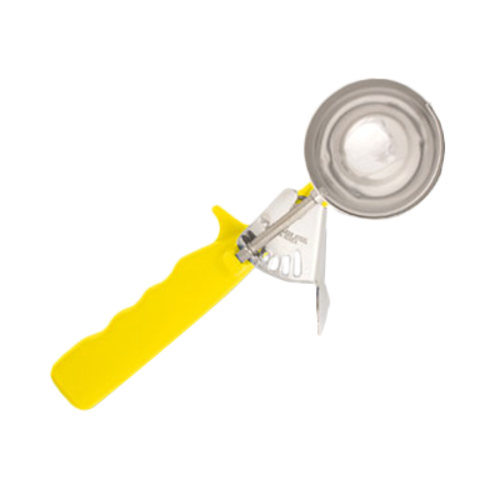 Product image #1 for Crestware #20 Deluxe Thumb Lever Disher, 1 to 1.8 oz, Yellow Ergonomic Handle
