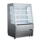 Thumbnail image #1 for Black Diamond Stainless Steel Vertical Air Curtain Merchandiser, 11 Cu. Ft., 3 Shelves