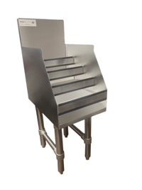 Steel Works Stainless SWLDR-1818 Freestanding 5-Step Underbar Raised Liquor Bottle Display Unit