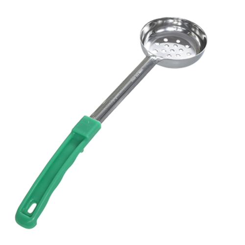 Product image #1 for 4 oz Perforated Portion Control Spoon with Green Handle