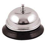 Thumbnail image #1 for Admiral Craft Equipment Corp. CBEL Round Call Bell, Heavy Plastic Base, Nickel-Plated Steel Case of 12