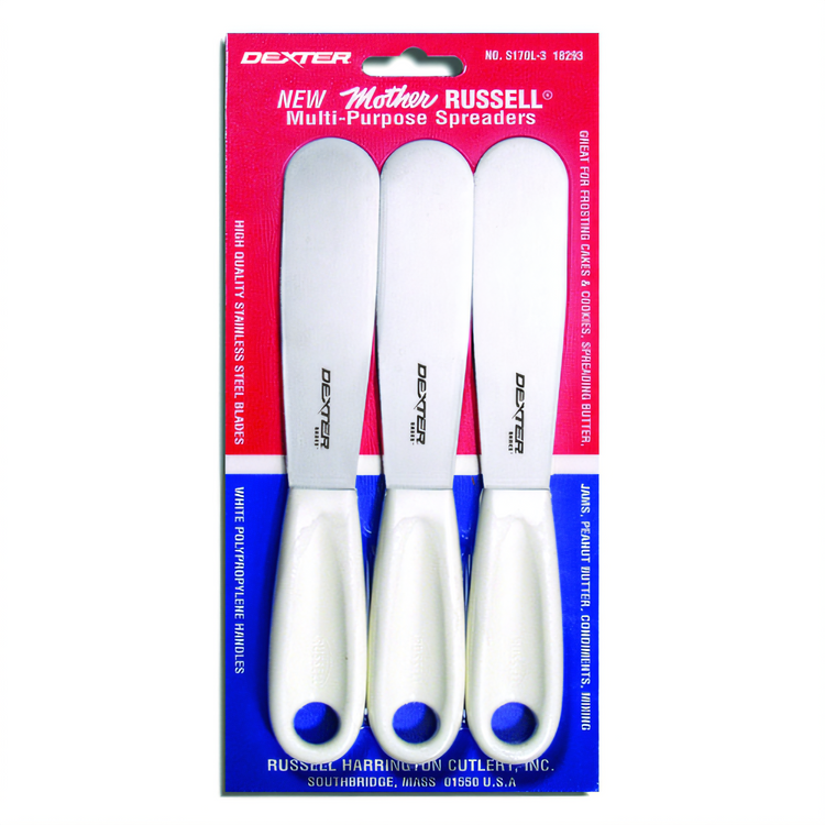 Product image #1 for Basics Mother Russell 3-Pack Spreader Set, 8-Inch Overall Length, 4-1/2-Inch Stainless Steel Blade