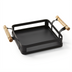 Thumbnail image #1 for Iron & Oar Collection 8-1/2-Inch Square Black Iron Condiment Rack with Wood Handle
