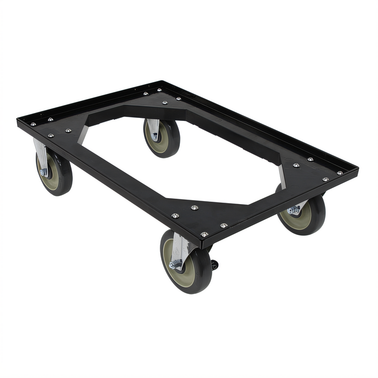 Product image #1 for Quantum ABS Black Pizza Dough Box Dolly, 18"W x 25-5/8"D x 7"H