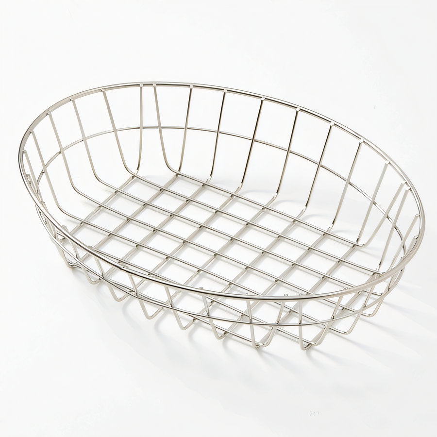 Product image #1 for American Metalcraft Oblong Stainless Steel Grid Basket, 11 x 8 x 2-1/2 Inches