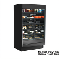 Fusion MD485DR Self-Service Refrigerated Display Case, 2 Glass Swing Doors, Self-Contained