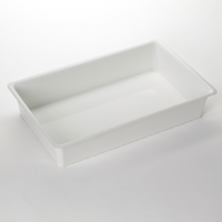 American Metalcraft Full-Size Rectangular Melamine Serving Bowl, 328 oz., White