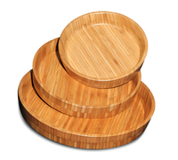 10-Inch Round Bamboo Serving Plate/Tray, Dozen