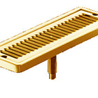 Thumbnail image #1 for Perlick Corporation 5020TF Surface-Mount Brass Drip Pan Trough with Removable Louvered Glass Rack, 1/2-Inch Drain, 13-3/4 x 4-7/8 Inches