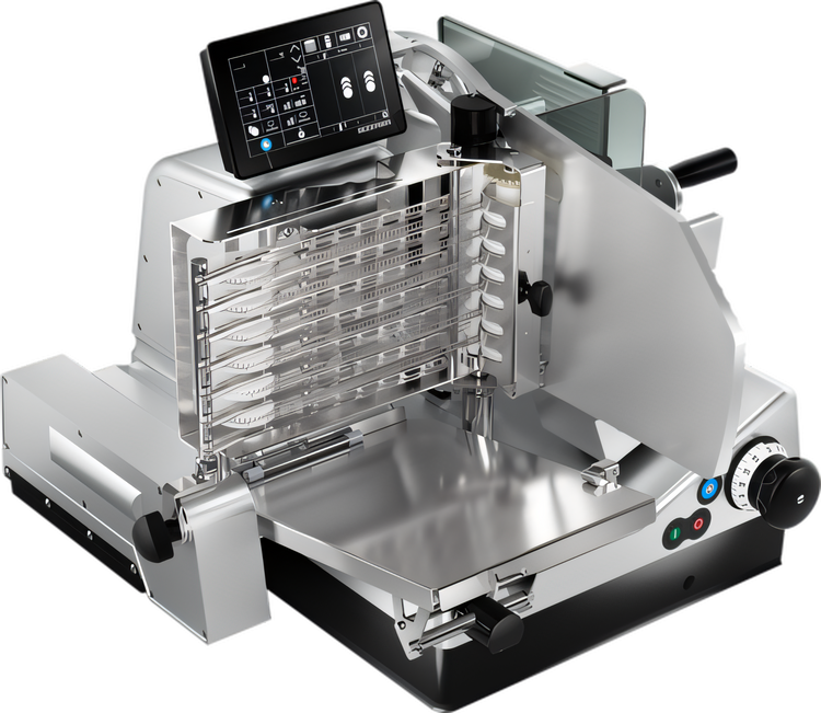 Product image #1 for Premium Class Vertical Commercial Slicer with Manual, Semi-Automatic and Fully Automatic Operation