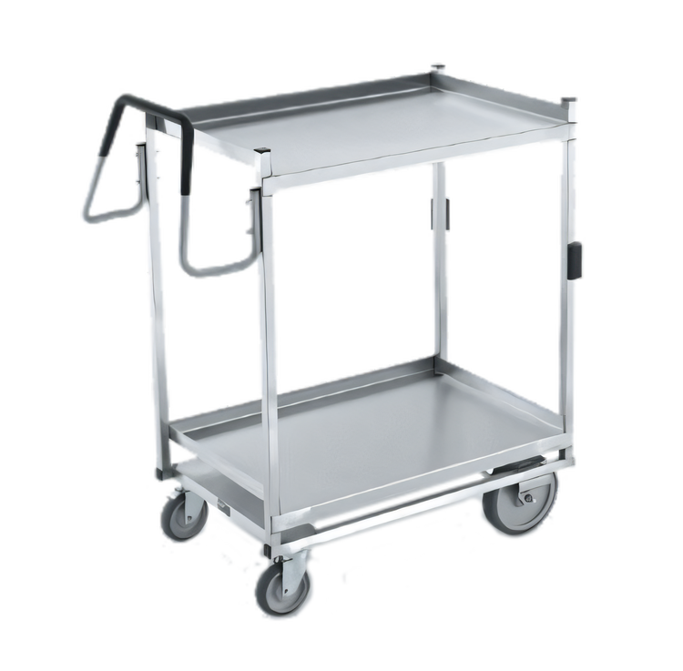 Product image #1 for Vollrath Heavy-Duty Stainless Steel Two-Shelf Bus Cart with Standard Lower Shelf, 650 lb Capacity