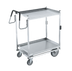 Thumbnail image #1 for Vollrath Heavy-Duty Stainless Steel Two-Shelf Bus Cart with Standard Lower Shelf, 650 lb Capacity