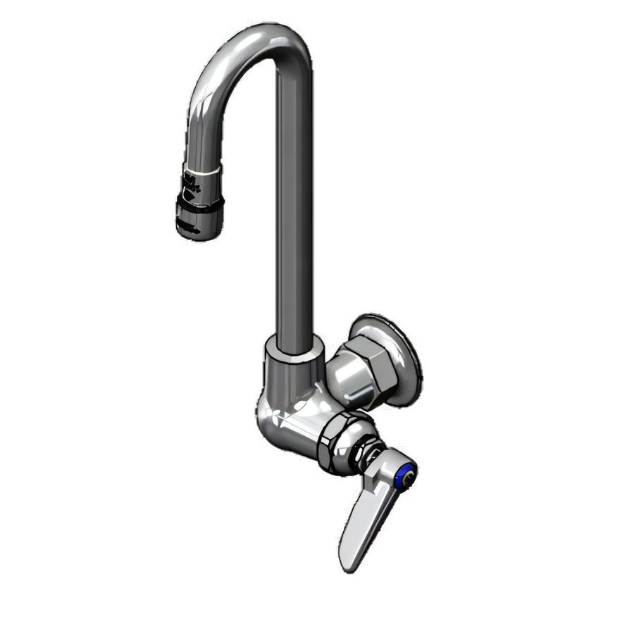 Product image #1 for T&S Brass Single Pantry Wall-Mount Faucet with 3-Inch Rigid Gooseneck and Lever Handle