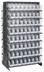 Thumbnail image #1 for Quantum Sloped Double-Sided Pick Rack with 16-Shelf Configuration, 128 Clear Bins, 800 lb Capacity