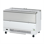 Thumbnail image #1 for Turbo Air Super Deluxe TMKC-58-2-WS-N6 Dual-Sided Milk Cooler Cart, 21.98 Cu. Ft., 16-Crate Capacity, Cold Wall, White