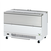 Turbo Air Super Deluxe Dual-Sided Milk Cooler Cart, 21.98 Cu. Ft., 16-Crate Capacity, White, 115V