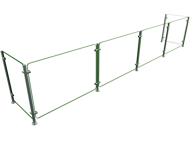 Product image #1 for Hatco Flav-R-Shield EP5-132 Single-Sided Full-Service Pass-Over Sneeze Guard, 132-Inch Wide