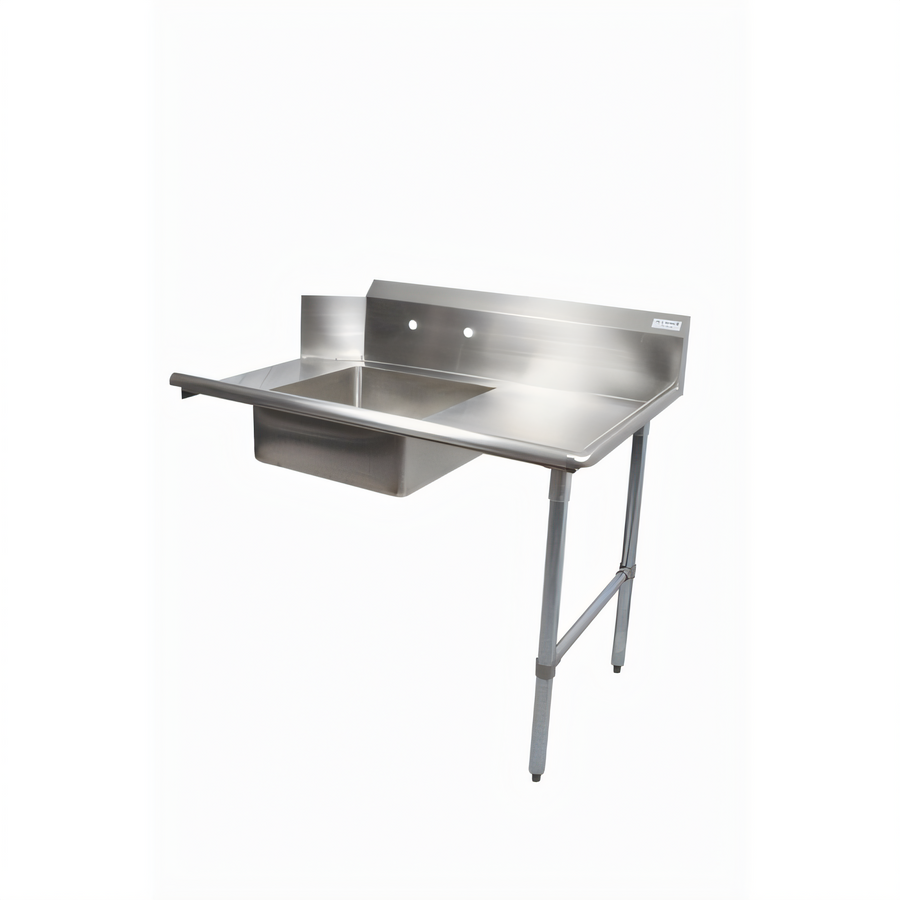 Product image #1 for BK Resources 72-Inch Straight Soiled Dishtable with Right-to-Left Operation, Pre-Rinse Sink, and 10-Inch Backsplash