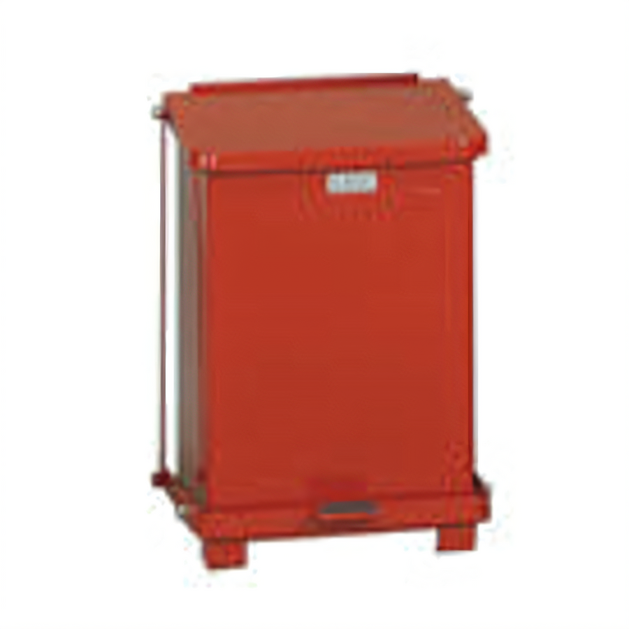 Product image #1 for Defenders Red 4-Gallon Square Step Can with Retainer Band and Plastic Liner