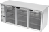 Thumbnail image #1 for Beverage-Air Three-Section Glass Door Food-Rated Back Bar Refrigerator, 78-Inch Wide, Left-Mounted Self-Contained Refrigeration