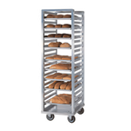 Thumbnail image #1 for Dinex DXP741S 41-Tray Side-Load Aluminum Pan Rack for 18 x 26-Inch Trays, 1-1/2-Inch Spacing, 5-Inch Casters