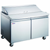 Thumbnail image #1 for Omcan 60-Inch Mega Refrigerated Sandwich/Salad Prep Table, Two-Section, Rear-Mount Self-Contained, 15 Cu. Ft.