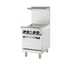 Thumbnail image #1 for Turbo Air Radiance 24-Inch Heavy Duty LP Gas Restaurant Range with 3/4-Inch Thermostatic Griddle and Space Saver Oven
