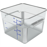 CFS Brands 11954AF07 Squares Commercial Food Storage Containers Case of 6