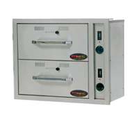 RedHots Built-In Narrow 2-Drawer Stainless Steel Warming Drawer, 240V