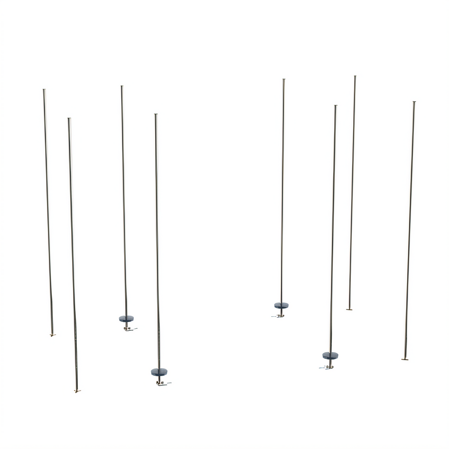 Product image #1 for Metro qwikTRAK Stainless Steel Stationary End Unit Kit for High Density Track Shelving