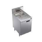 Thumbnail image #1 for Krowne Royal Series KR24-MD18-C 18 x 24 Inch Underbar Speed Station with Dump Sink, Dual Speed Rinser, Locking Cabinet Base, Stainless Steel