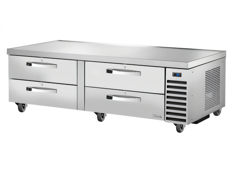 Product image #1 for True 72-3/8 Inch Refrigerated Chef Base with 4 Locking Drawers