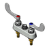 Thumbnail image #1 for T&S Brass B-1110-LN-WH4 Workboard Faucet, Deck Mounted, 4-Inch Centers, Less Nozzle, Wrist Action Handles