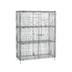 Thumbnail image #1 for Metro Super Erecta Stationary Chrome-Plated Open Wire Security Cage with 2 Intermediate Shelves