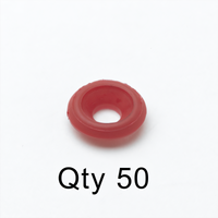 T&S Brass Hot Water Red Faucet Index Button, Bulk Pack of 50