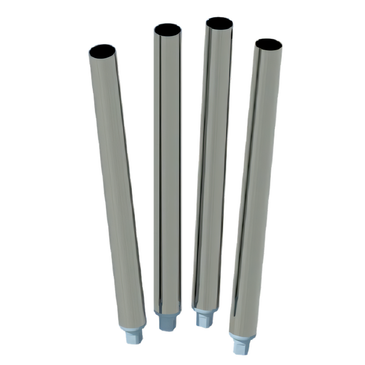 Product image #1 for 34-1/2 Inch Galvanized Steel Work Table Legs with Adjustable Feet, Set of 4