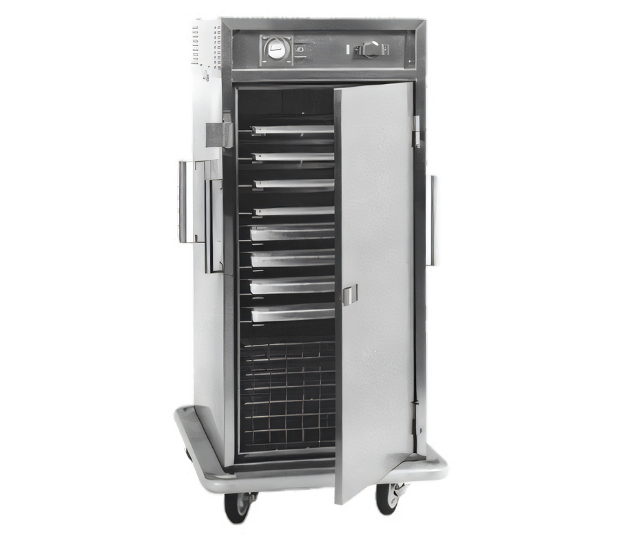 Product image #1 for Carter-Hoffmann ST1820 Heated Full-Height Satellite Transport Cart, 12 Tray / 24 Pan Capacity, Stainless Steel