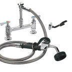 Thumbnail image #1 for Krowne Royal Series 19-208L Deck-Mount Utility Pre-Rinse Spray Assembly, 8-Inch Centers, 72-Inch Stainless Steel Hose