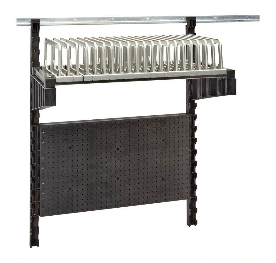 Product image #1 for Cambro Camshelving Elevation Wall-Mounted Drying Rack Shelf Kit Starter Unit, 18 x 36 Inches, 20 Slots