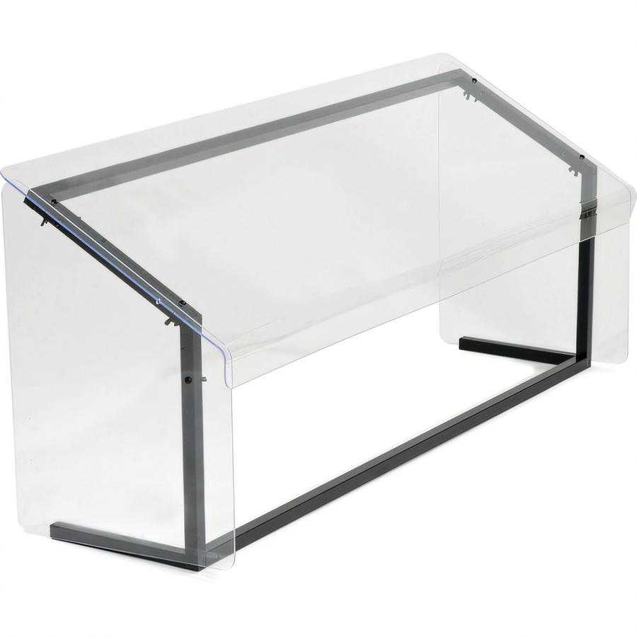 Product image #1 for Carlisle Portable Free-Standing Single-Sided Sneeze Guard, 73-1/4 Inch, Black Aluminum Frame