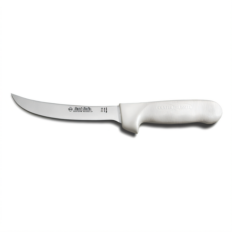 Product image #1 for Dexter Russell Sani-Safe 6-Inch Curved Stiff Boning Knife with White Polypropylene Handle