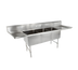 Thumbnail image #1 for John Boos B Series 3-Compartment Stainless Steel Sink with Left and Right Drainboards