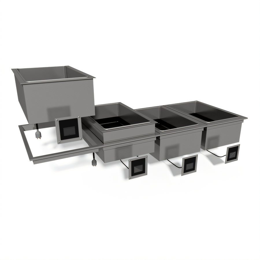 Product image #1 for Duke WW-4 Four Pan Drop-In Waterless Hot Food Well with Digital Controls
