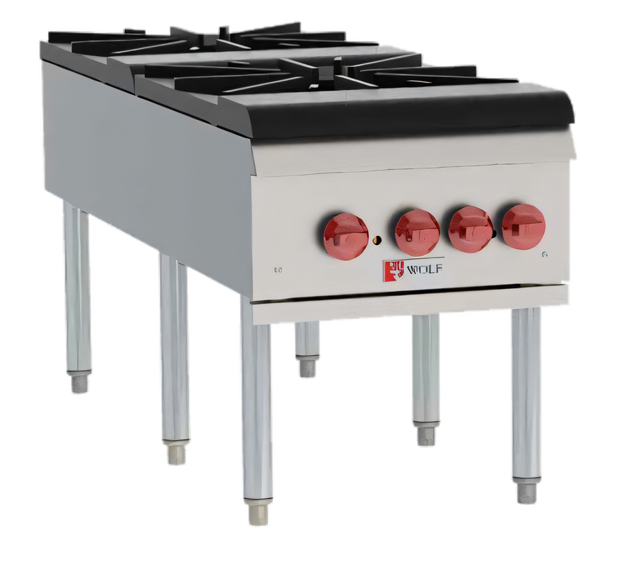Product image #1 for Wolf WSPR2F Commercial Stock Pot Range, 18 Inch Wide, 220,000 BTU